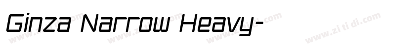 Ginza Narrow Heavy字体转换